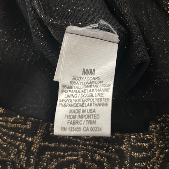 Design Lab Black and Gold Bodycon Dress in Size Medium - Picture 10 of 10